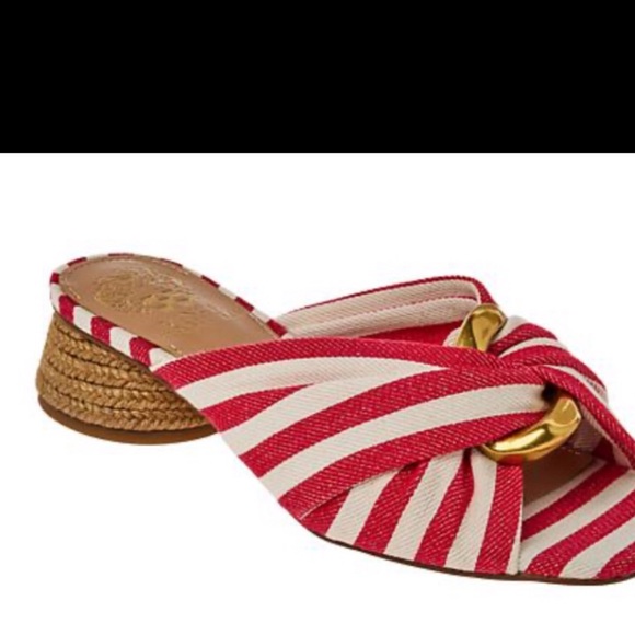 Vince Camuto Shoes Womens Size 9M Rose Stripe VC-Liane Espadrille Heels Summer